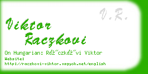 viktor raczkovi business card